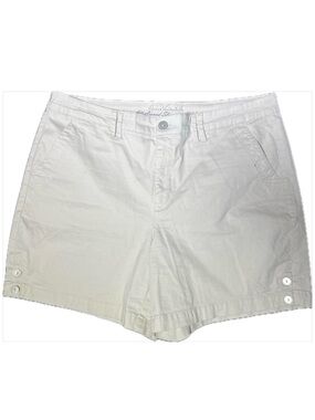 Gloria Vanderbilt Khaki Chino Shorts All-Around Slimming Effect Size 14